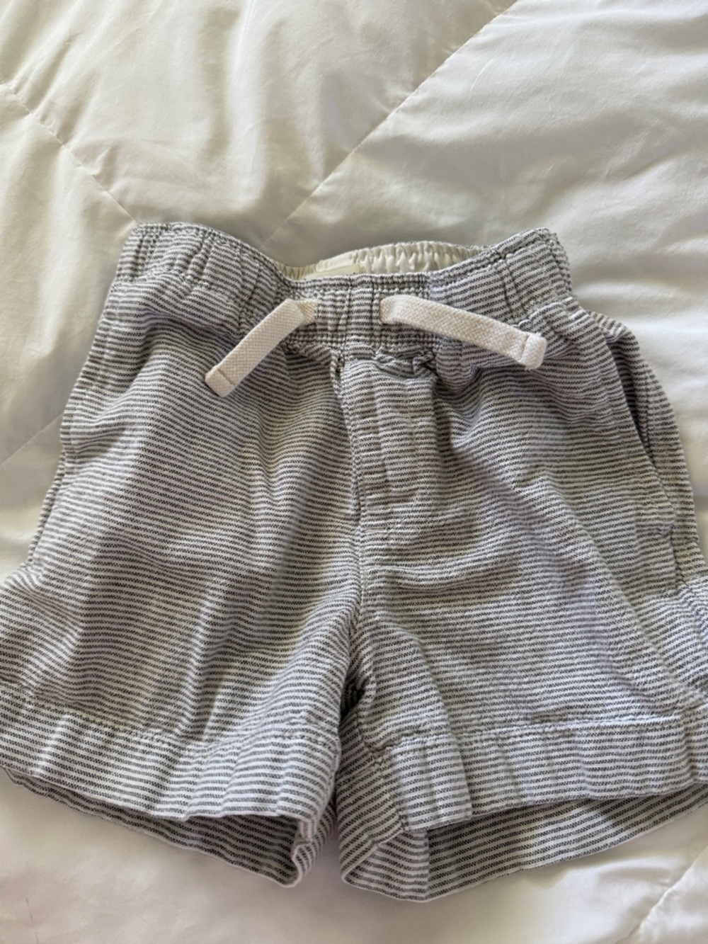 Crewcuts Gray & White Striped Pull-On Shorts